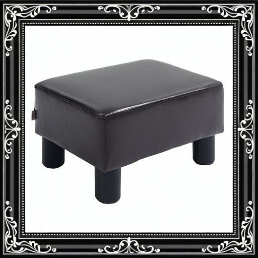 PU Leather Footstool Ottoman Cube