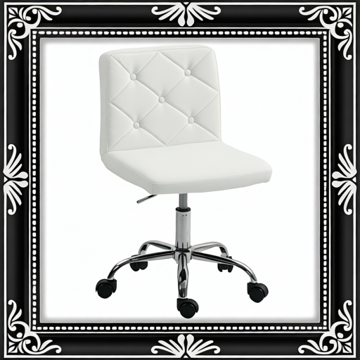 PU Leather Armless Office Chair