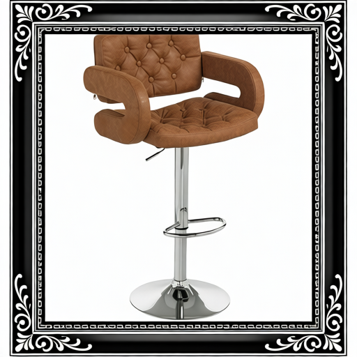 PU Leather Upholstered Swivel Bar Stool