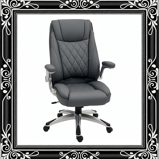 Vinsetto Faux Leather Executive Swivel Office Chair - Dark Grey