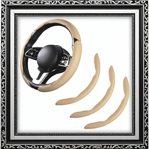 White Car Steering Wheel Cover