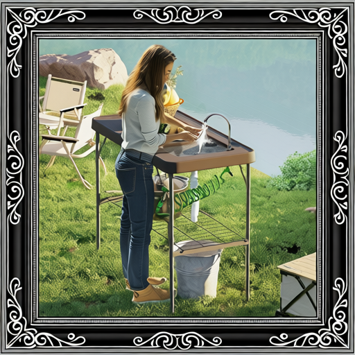 Folding Fish Cleaning Table With Sink