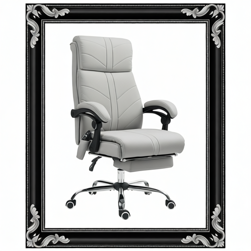 Vinsetto Faux Leather Massage Office Chair - Light Grey