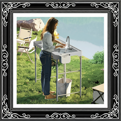 Folding Fish Cleaning Table with Sinks