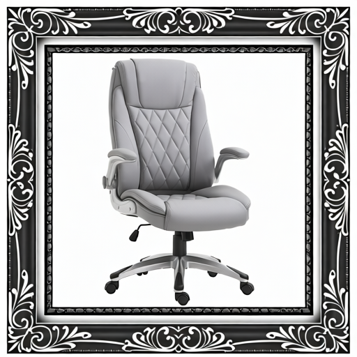 Vinsetto Faux Leather Executive Swivel Office Chair - Grey