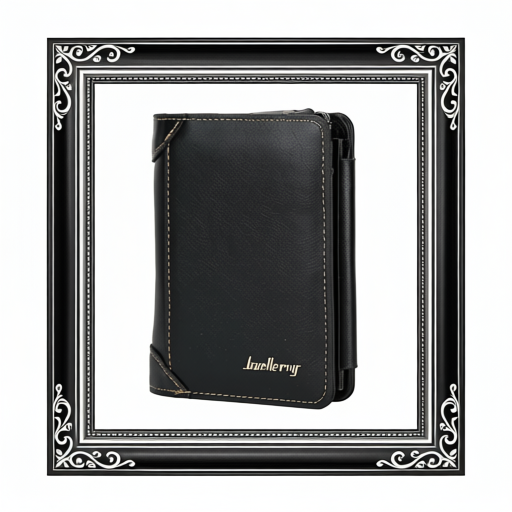 Men Leather Wallet ID Card Holder Purse Trifold Clutch Money Zipper With ID Window 14 Credit Card 1 ID Card
