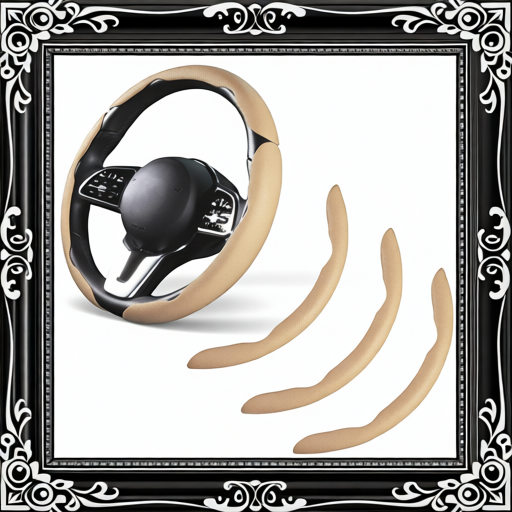 White Car Steering Wheel Cover