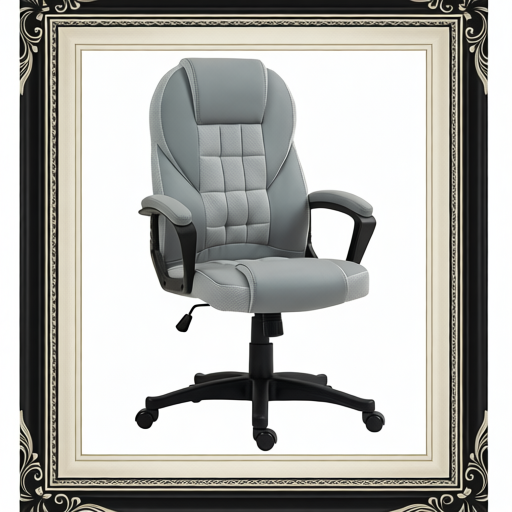 Faux Leather Office Chair - Grey