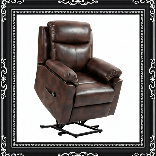 Faux Leather 70° Electric Riser Recliner Chair, Dark Brown