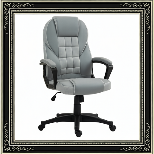 Faux Leather Office Chair - Grey