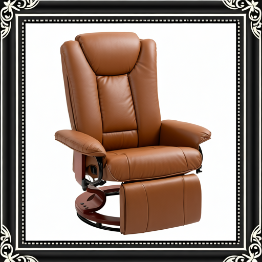 Faux Leather Recliner Chair - Brown