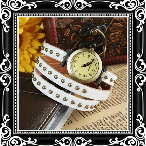 Fashionable Rivet Leather Belt Retro Watch Hand Chain