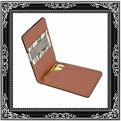 Unisex PU Leather Wallet RFID Blocking Slim Bifold Credit Card Holder With Money Clip