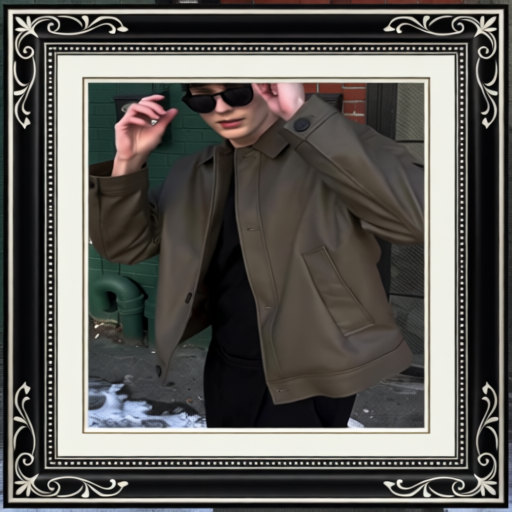 Men's Casual Long-sleeved Leather Jacket