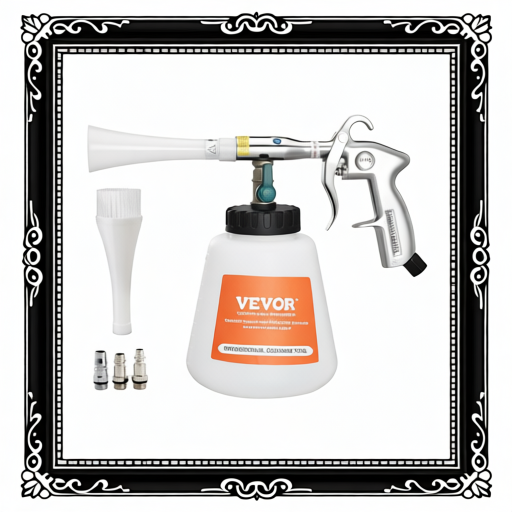 Car Cleaning Gun, 6-9.2 Bar High-Pressure Air Blow Gun With 2 Set Nozzles & 1L Liquid Bottle, Vortex Cleaning Gun, Quickly Blasts Dirt And Dust From Surface, Work With 1/4 NPT Air Compressor