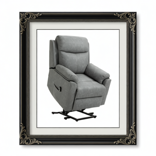 Faux Leather 70° Electric Riser Recliner Chair - Grey