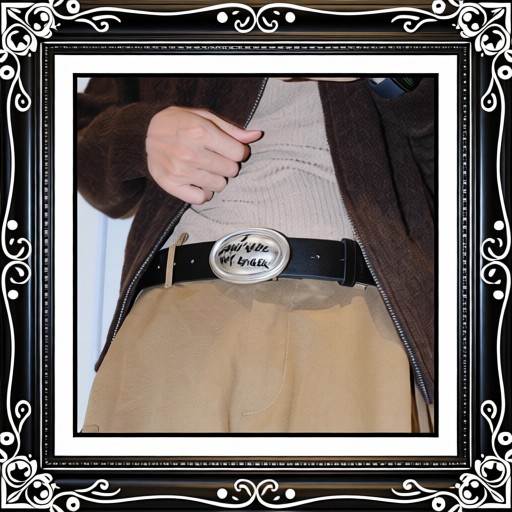 Graffiti-style Distressed Leather Belt