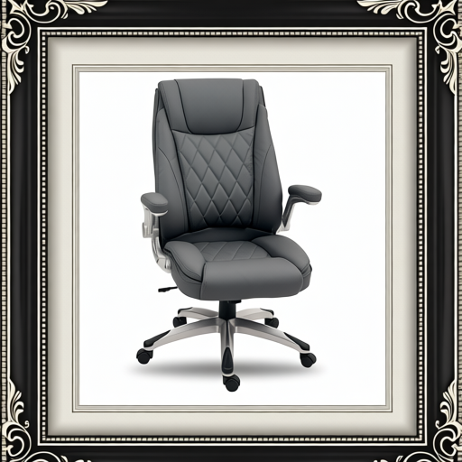 Vinsetto Faux Leather Executive Swivel Office Chair - Dark Grey