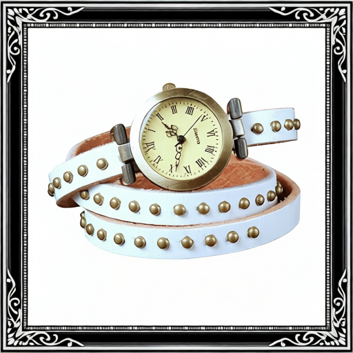 Fashionable Rivet Leather Belt Retro Watch Hand Chain