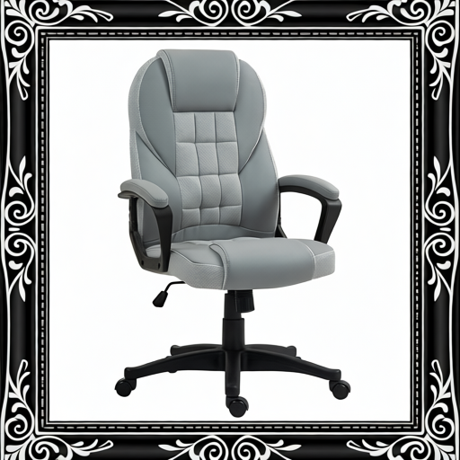 Faux Leather Office Chair - Grey