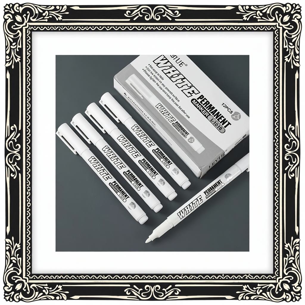 12PCS Dry-erase Marker New Waterproof Metal Marker Permanent White Paint Pen Washing Art Painting Graffiti Pens Fabric Wood Leather Marker