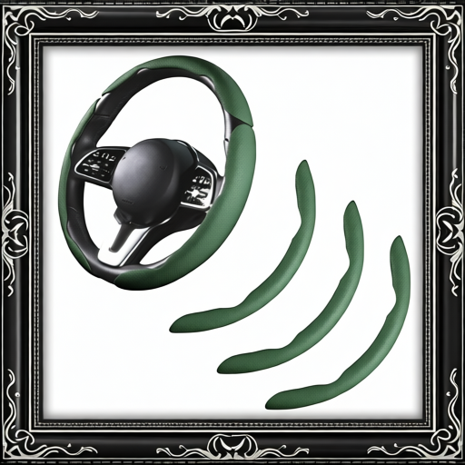 Dark Green Car Steering Wheel Cover