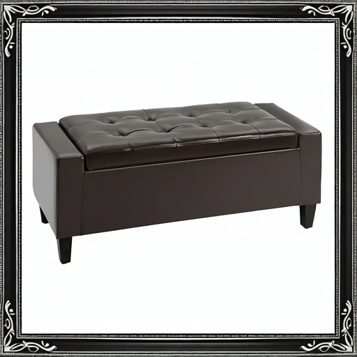 PU Leather Storage Ottoman Bench
