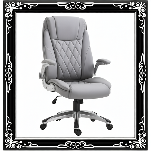 Vinsetto Faux Leather Executive Swivel Office Chair - Grey