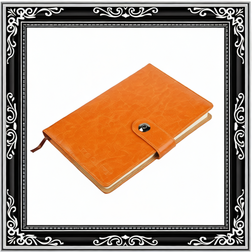 PU Leather Cover Notebook Memopad With Calendar World Map And Silk Ribbon