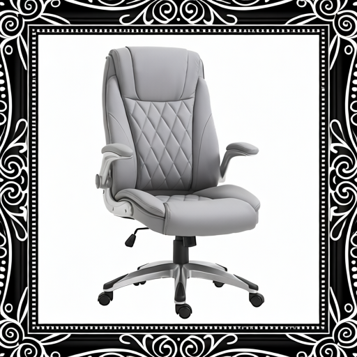 Vinsetto Faux Leather Executive Swivel Office Chair - Grey