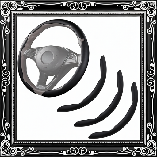 Black Car Steering Wheel Cover