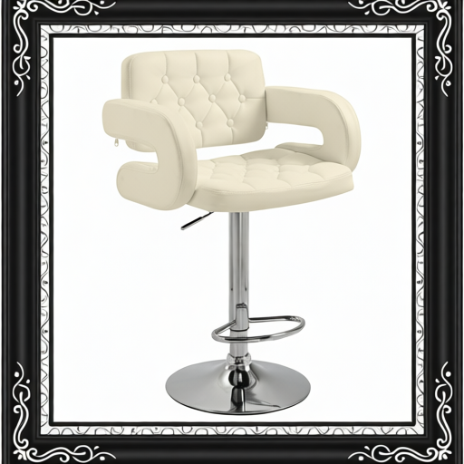 PU Leather Upholstered Swivel Bar Stool