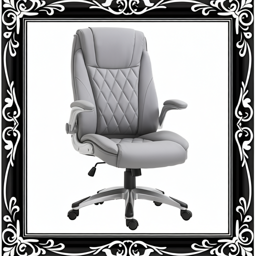 Vinsetto Faux Leather Executive Swivel Office Chair - Grey
