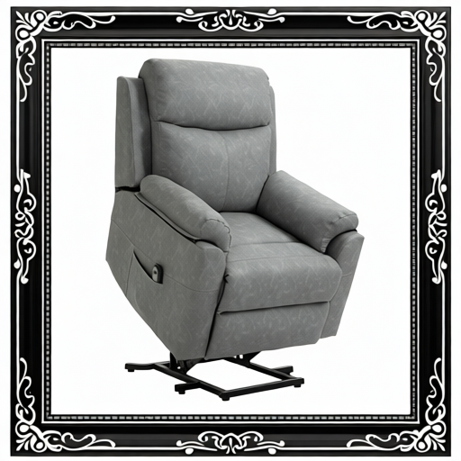 Faux Leather 70° Electric Riser Recliner Chair - Grey