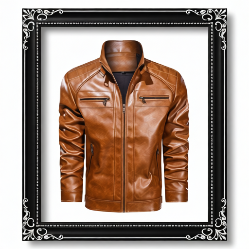 Men's Faux Leather Cafe Racer Jacket