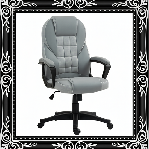 Faux Leather Office Chair - Grey