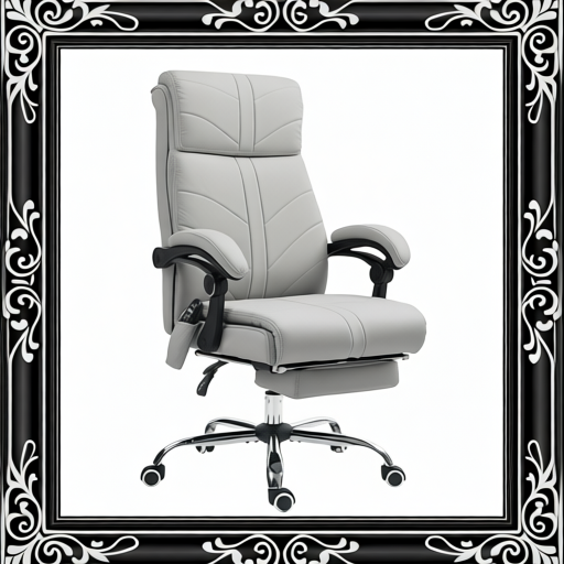 Vinsetto Faux Leather Massage Office Chair - Light Grey