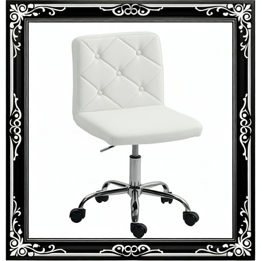 PU Leather Armless Office Chair
