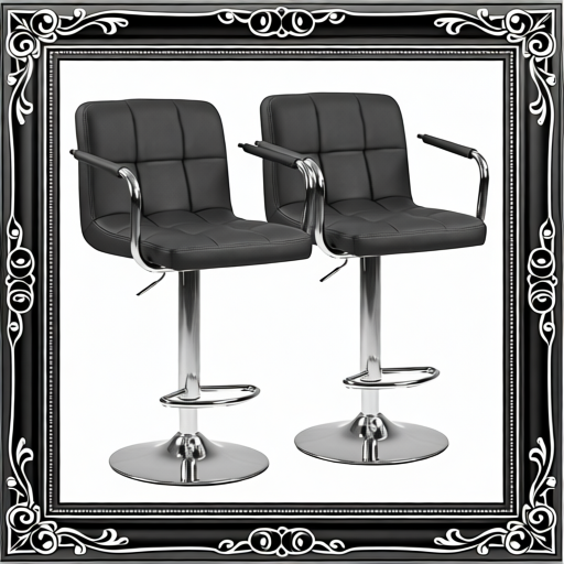 2-piece Bar Chairs, Adjustable Rotating Bar Chairs...