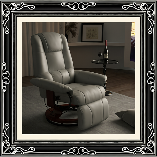 Faux Leather Manual Recliner Gray