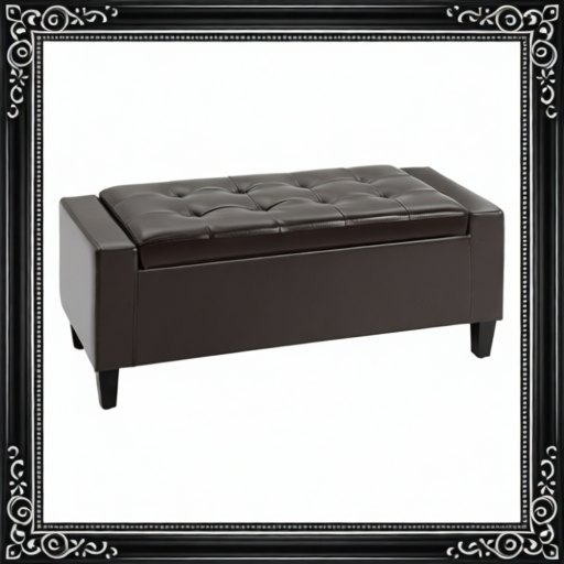 PU Leather Storage Ottoman Bench Storage Chest Tufted Ottoman Cube