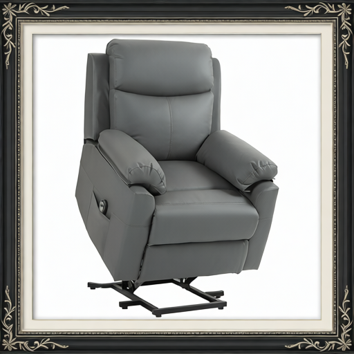 Faux Leather 70° Electric Riser Recliner Chair, Charcoal Grey