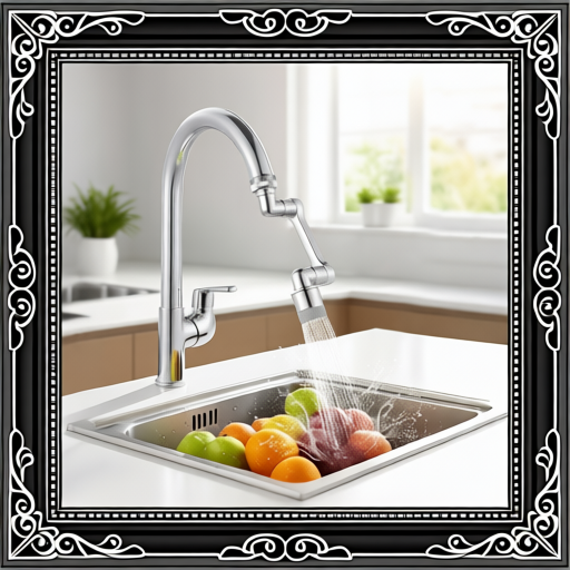 Universal Swivel Extension Faucet Aerator Rotate Robotic Arm Splash Filter