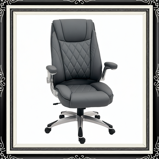 Vinsetto Faux Leather Executive Swivel Office Chair - Dark Grey